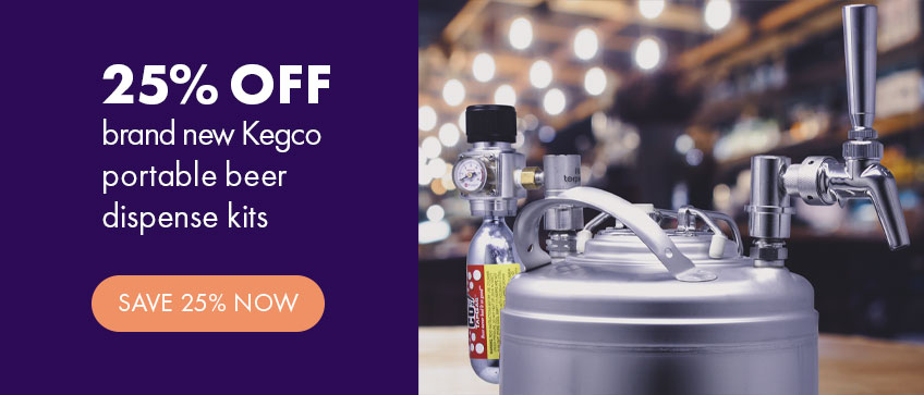 25% off brand new parable beer dispense kits