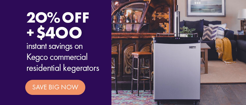 20% Off + $400 Instant Savings Kegco Z Series Commercial/Residential Kegerators